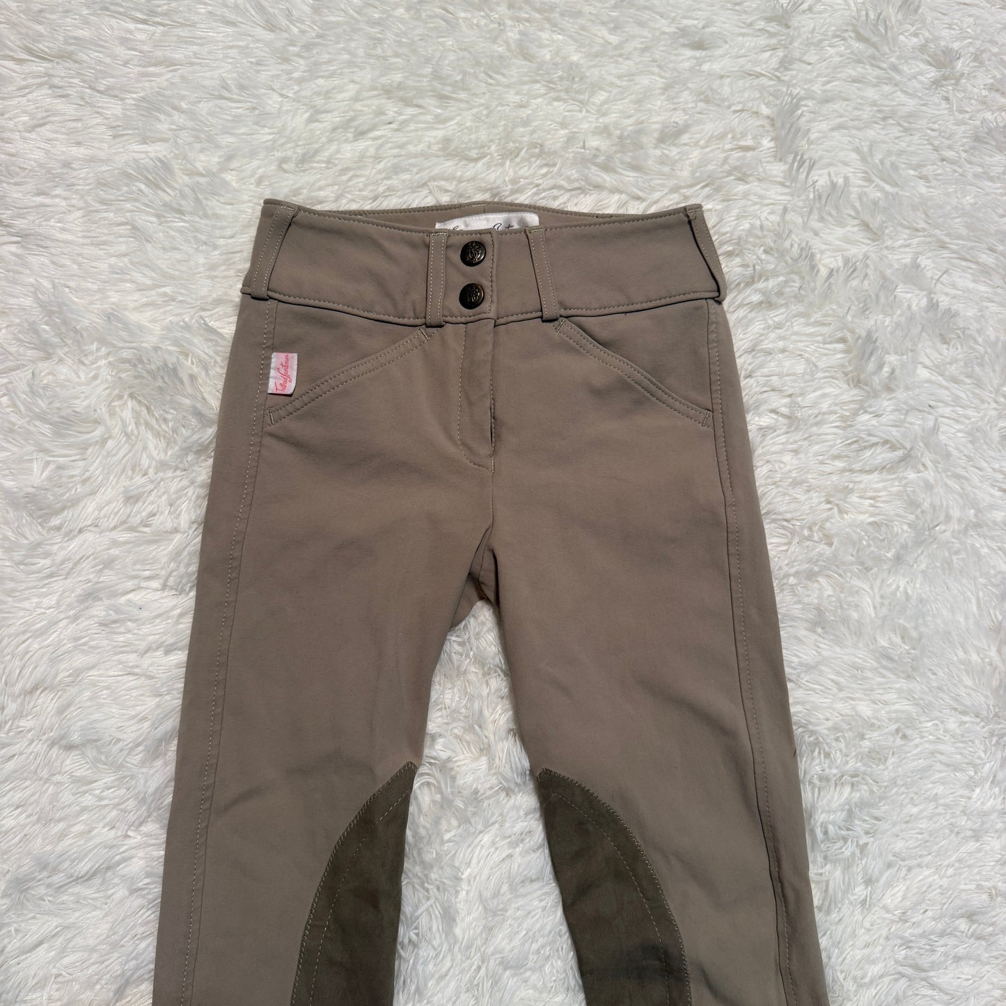Child’s Size 8L Tan Tailored Sportsman Knee Patch Horseback Riding Jodphurs