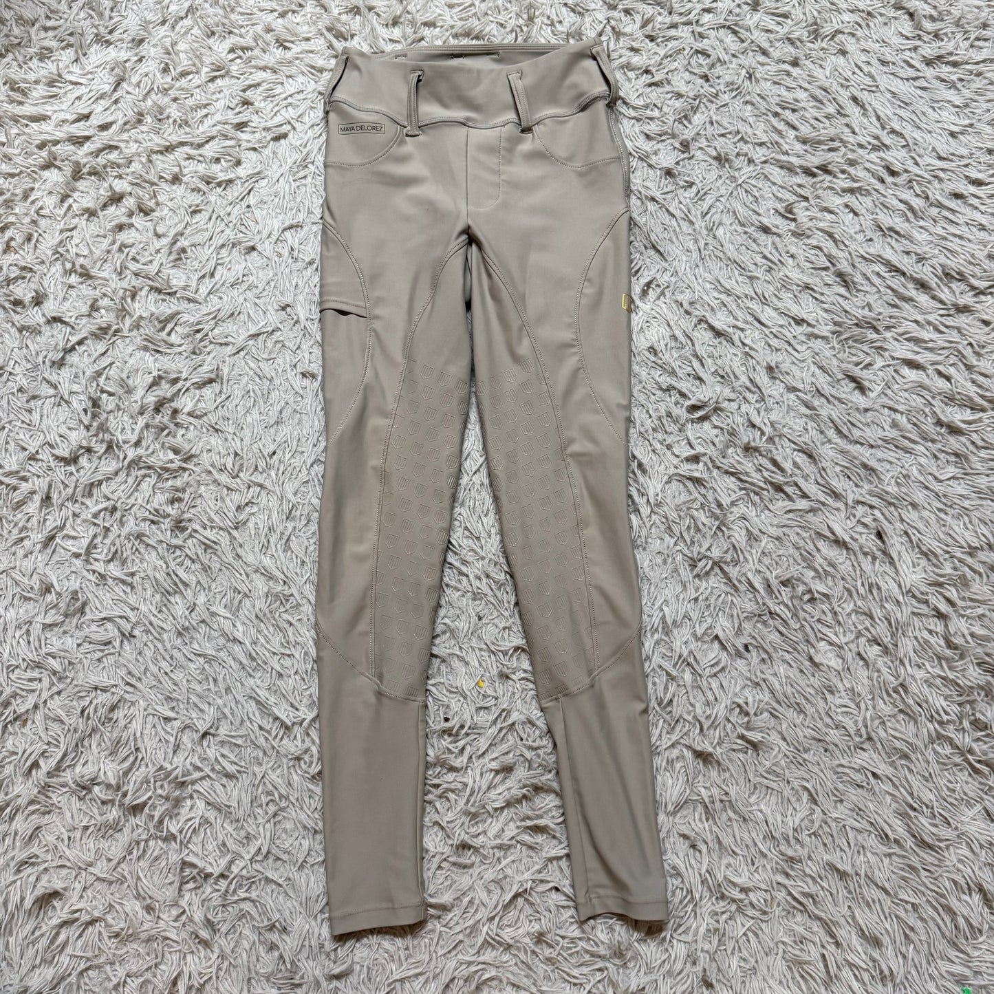 Women’s XS Tan Maya Delorez Knee Patch Horseback Riding Breeches
