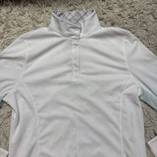 Women’s Large White Kerrits Long Sleeve Horseback Riding Show Shirt