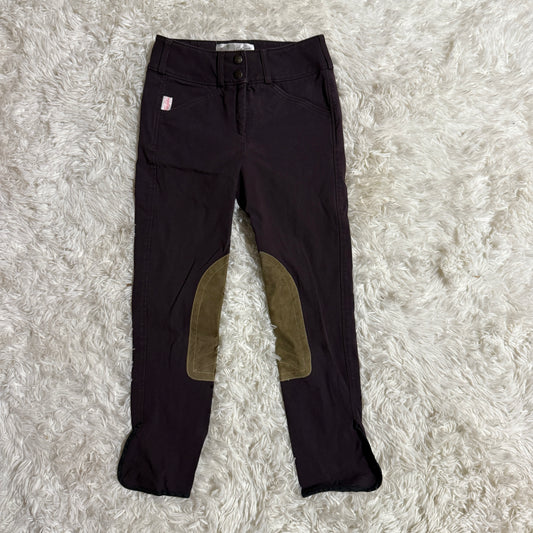 Child’s Size 12R Purple Tailored Sportsman Knee Patch Horseback Riding Breeches