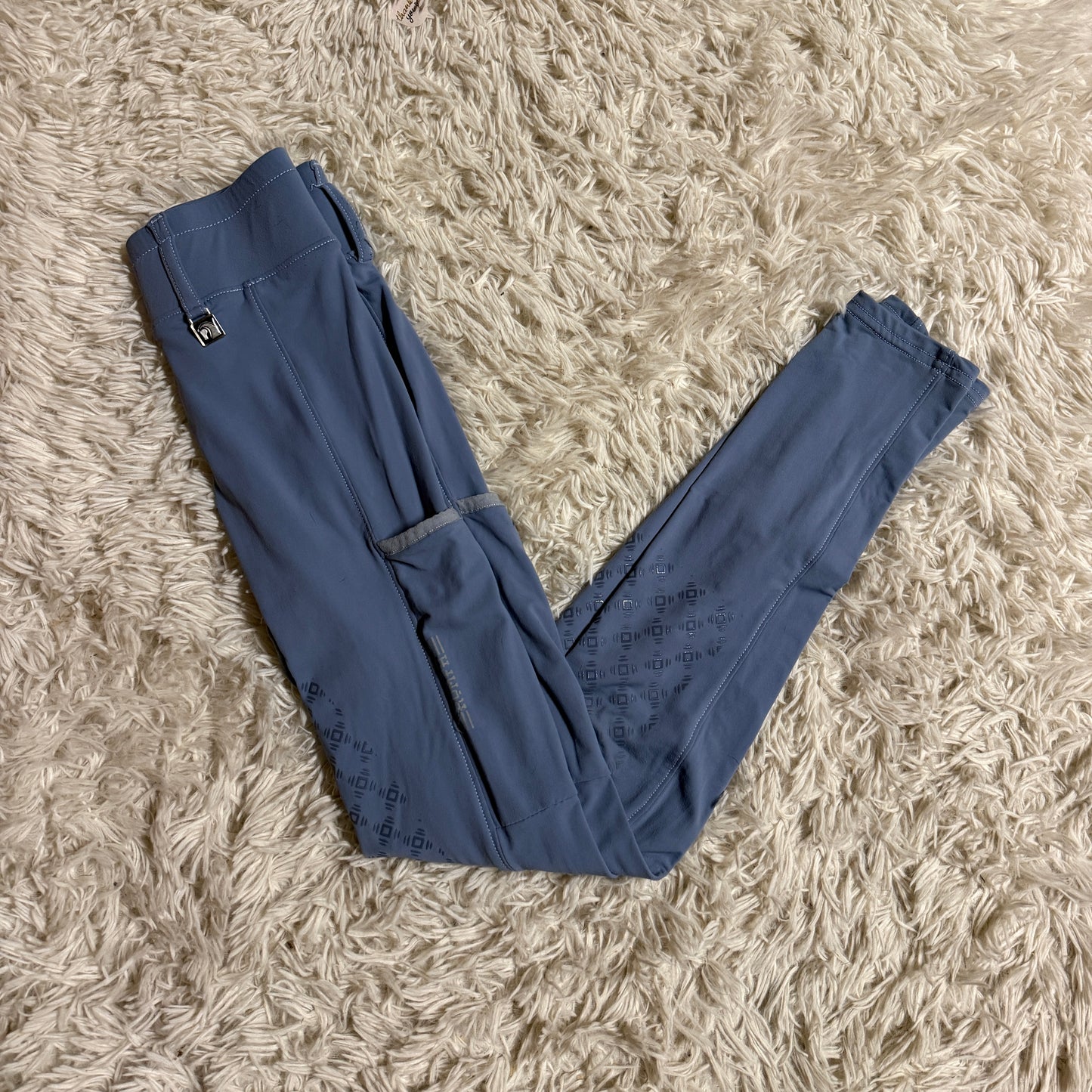 Women’s Size 22R Blue Romfh Knee Patch Horseback Riding Tights