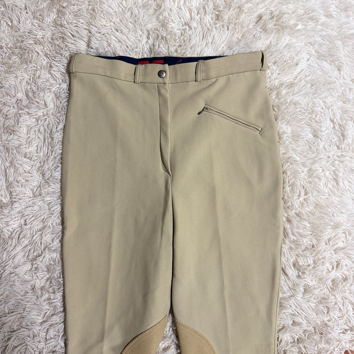 New Women’s Size 32L Tan Schumacher Knee Patch Horseback Riding Breeches