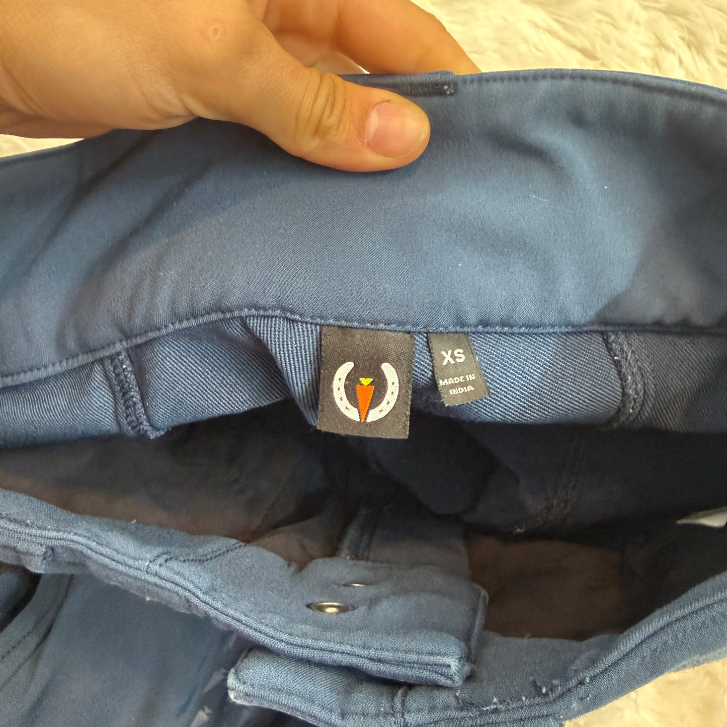 Women’s XS Blue Kerrits Knee Patch Horseback Riding Breeches
