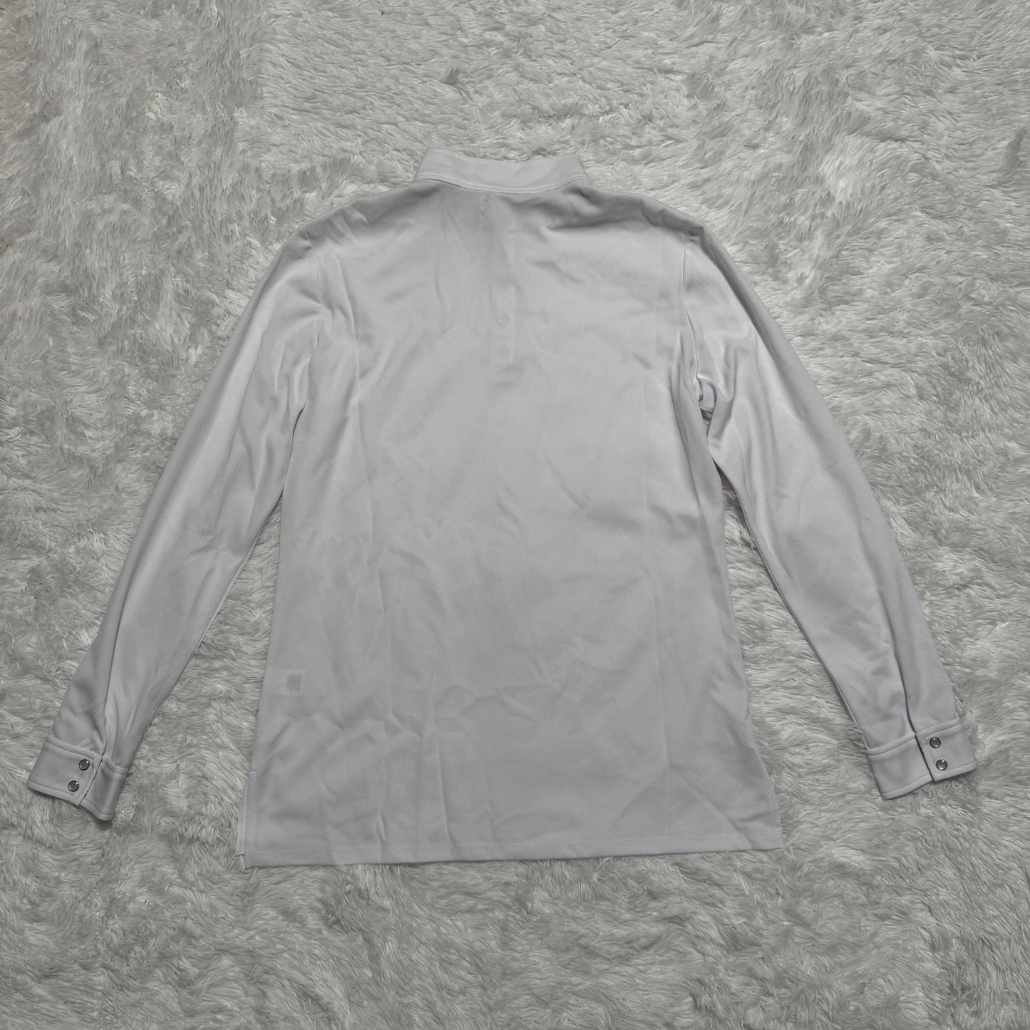 Women’s Large White ECE Equestrian Long Sleeve Horseback Riding Show Shirt