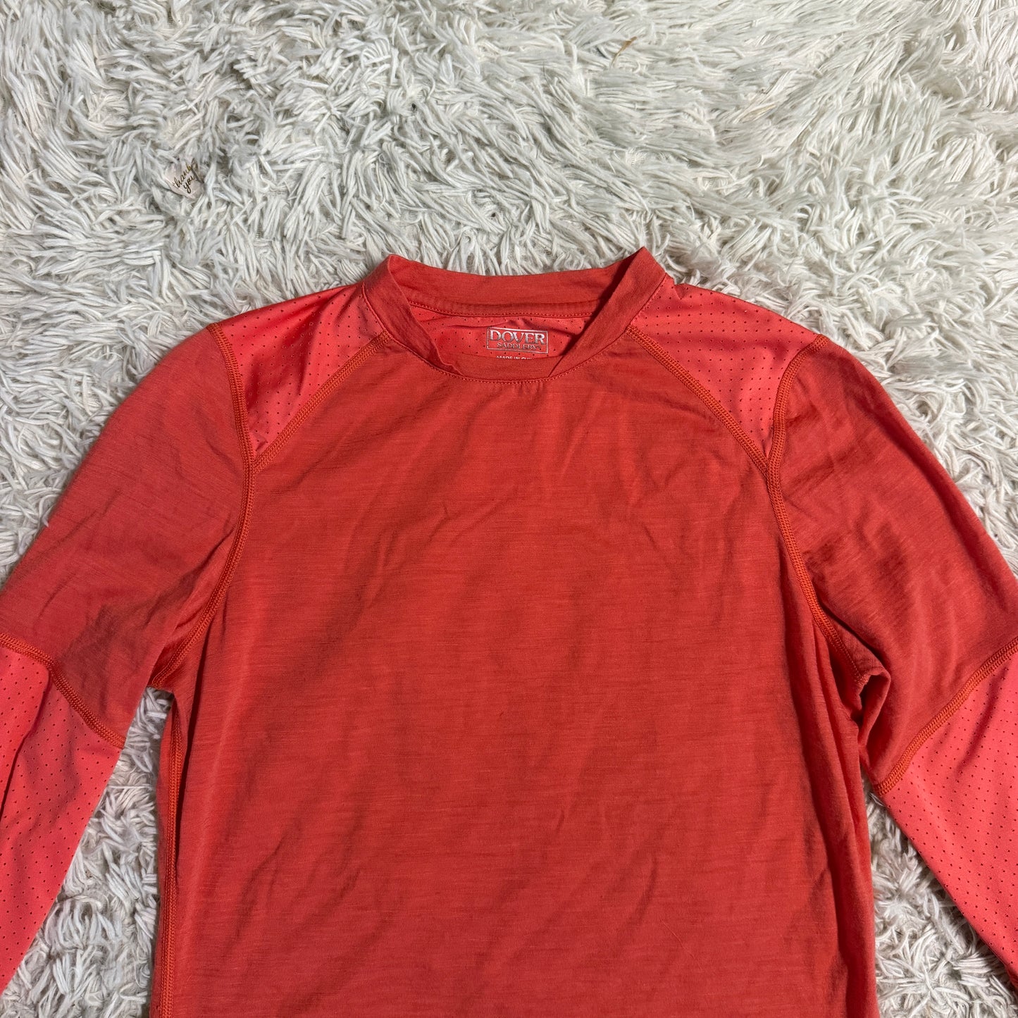Child’s XL Orange Dover Long Sleeve Horseback Riding Mesh Sunshirt
