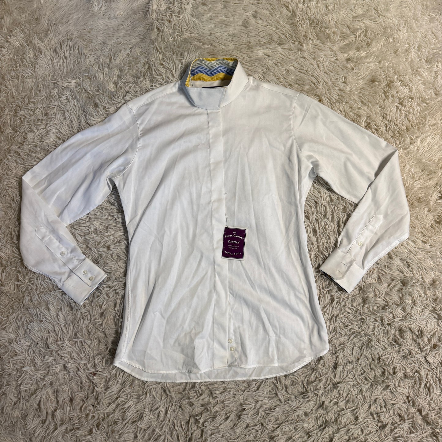 New Women’s Size 38 White Essex Classics Long Sleeve Horseback Riding Show Shirt
