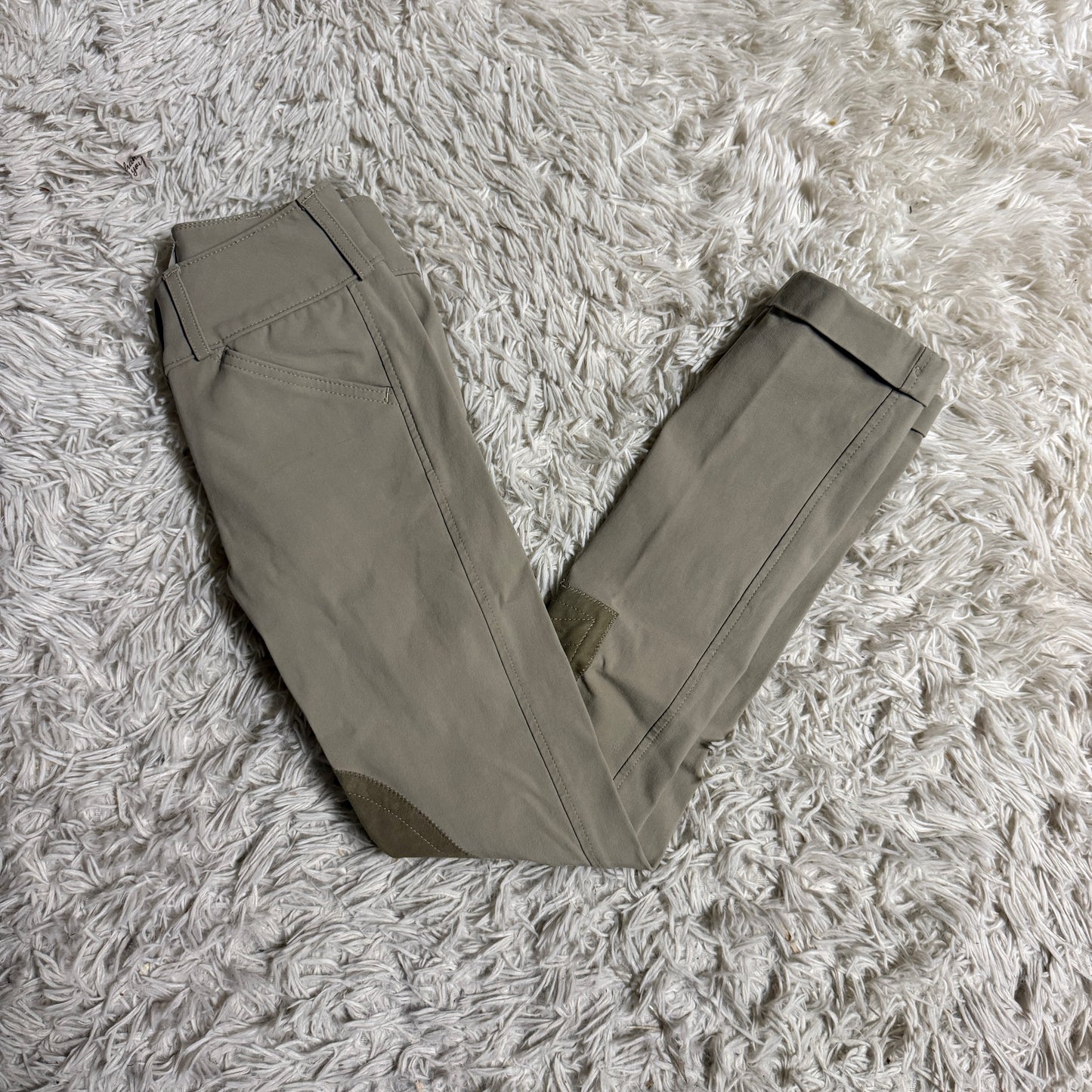 Child’s Size 8L Tan Tailored Sportsman Knee Patch Horseback Riding Jodphurs