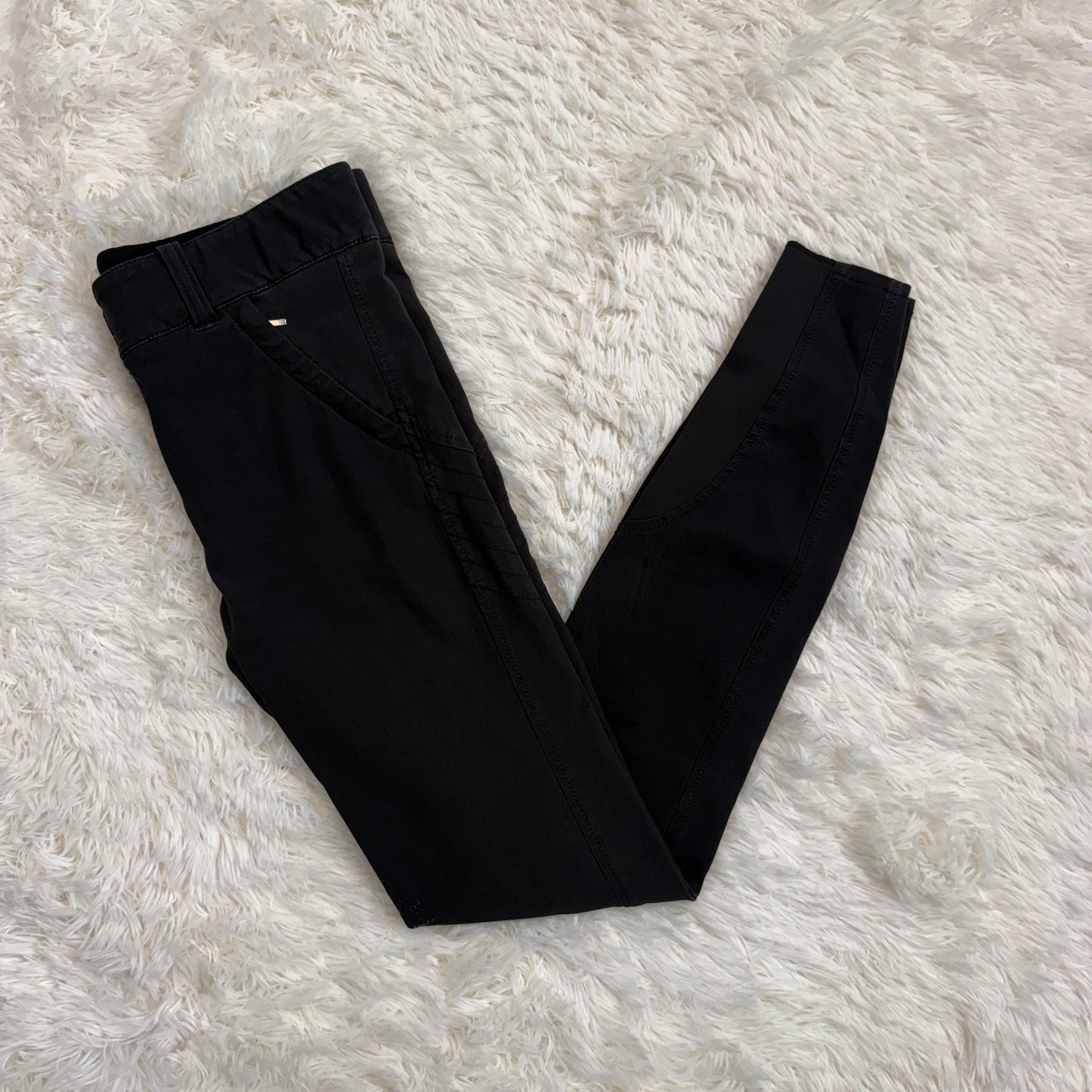 Women’s Size IT46 Black Equiline Knee Patch Horseback Riding Breeches