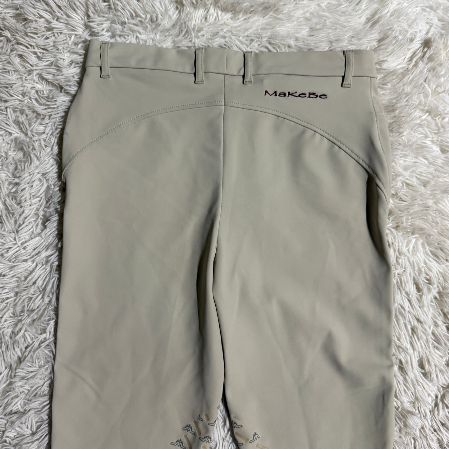Women’s Size IT46 Tan Makebe Knee Patch Horseback Riding Breeches