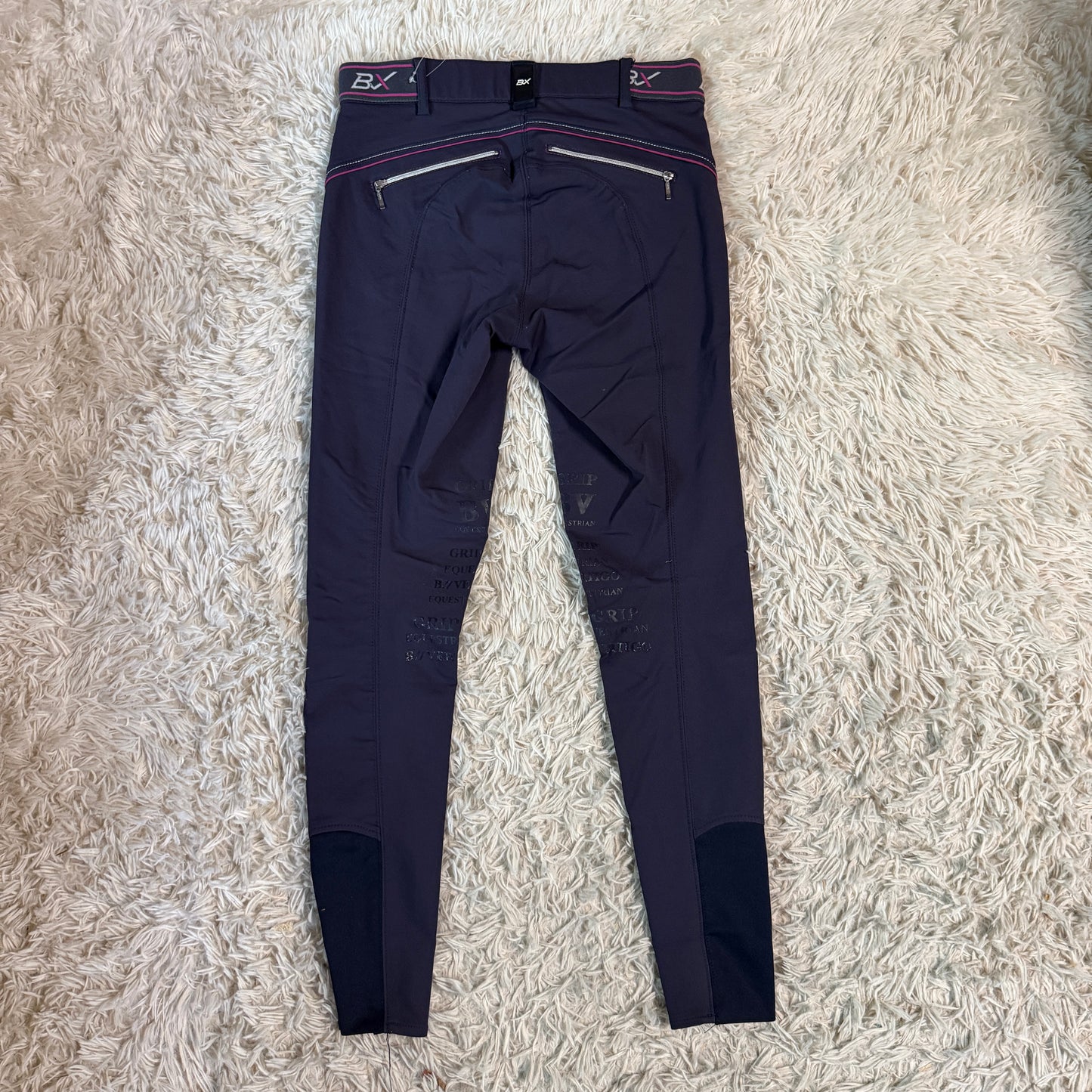 Women’s Size 22R Navy B Vertigo Knee Patch Horseback Riding Breeches