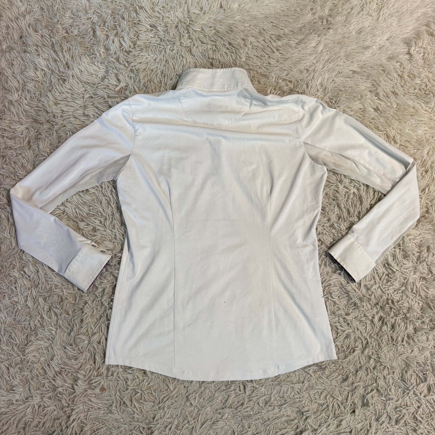 Women’s Large White Essex Classics Long Sleeve Horseback Riding Show Shirt