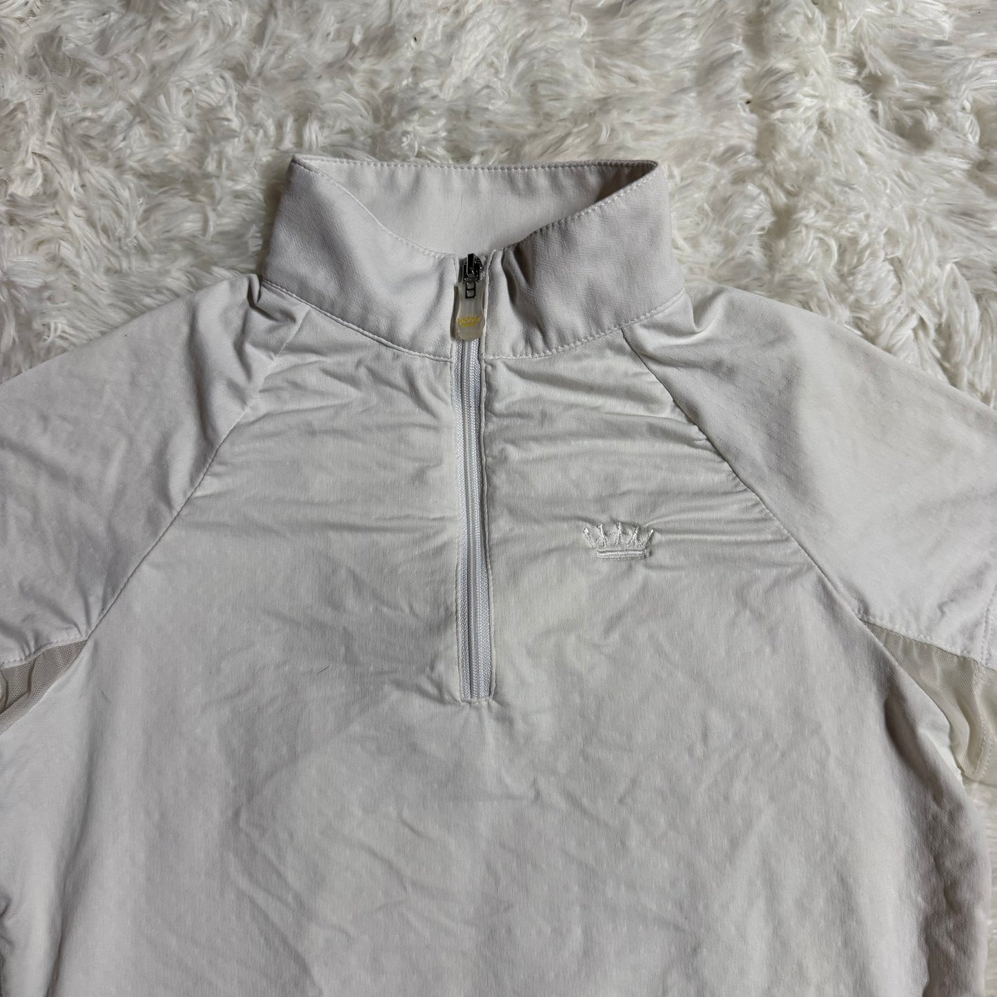 Women’s XS White Kastel Denmark Short Sleeve Horseback Riding Sunshirt