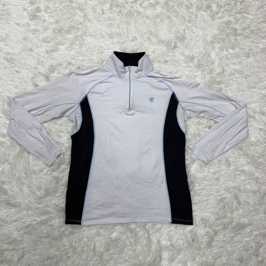 Women’s Large Navy/White Ariat Long Sleeve Horseback Riding Sunshirt