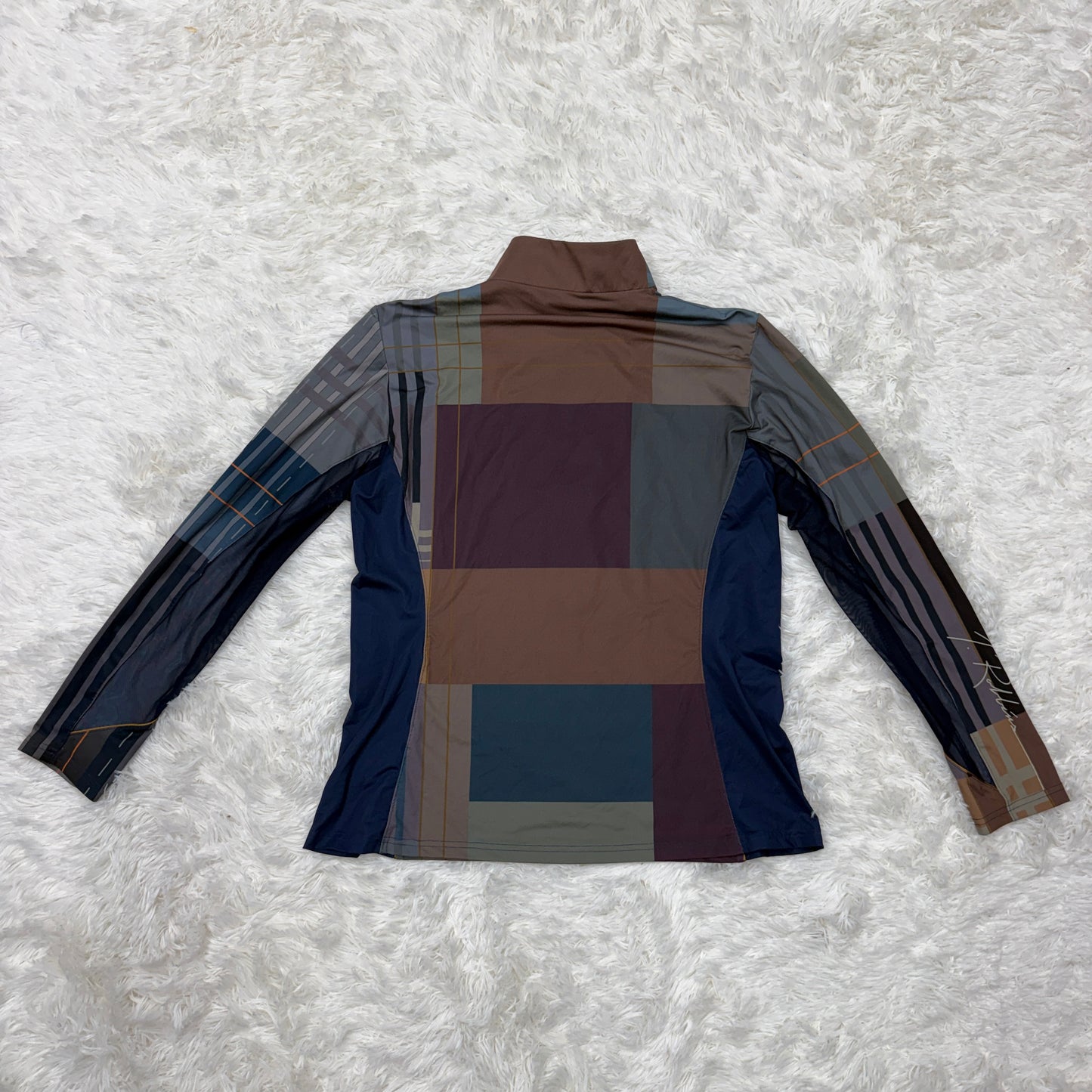 Women’s XL Navy Horse Head Pattern Arista Long Sleeve Horseback Riding Sunshirt