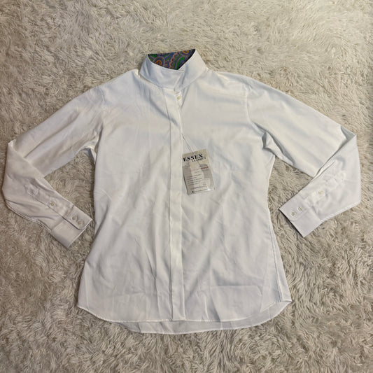 New Women’s Size 42 White Essex Classics Long Sleeve Horseback Riding Show Shirt