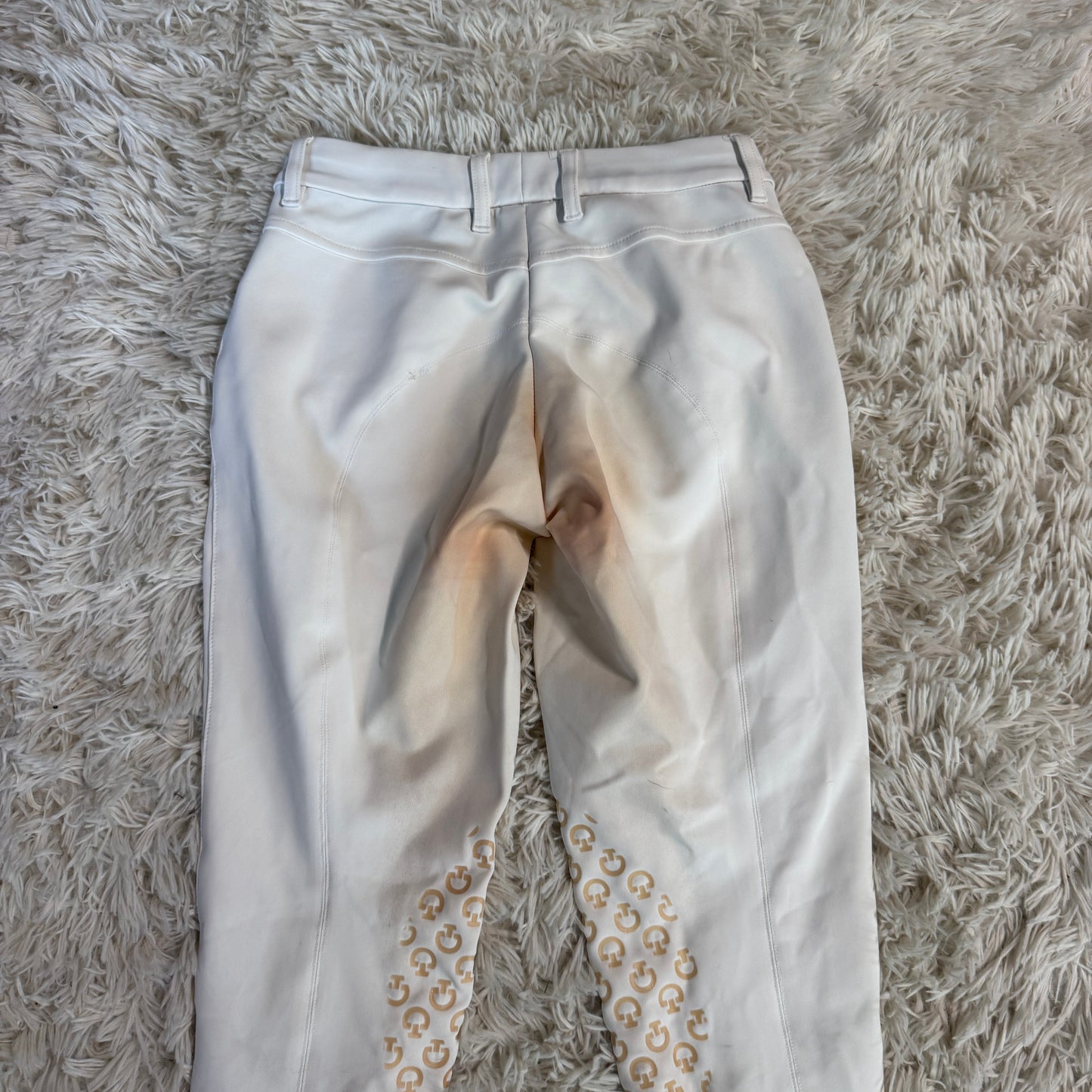 Women’s Size IT38 White Cavalleria Toscana Knee Patch Horseback Riding Breeches