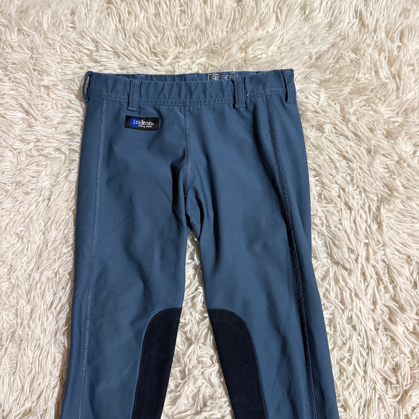 Child’s Medium Blue Irideon Knee Patch Horseback Riding Tights Breeches