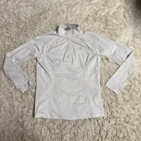 Women’s Medium White Ariat Long Sleeve Horseback Riding Show Shirt