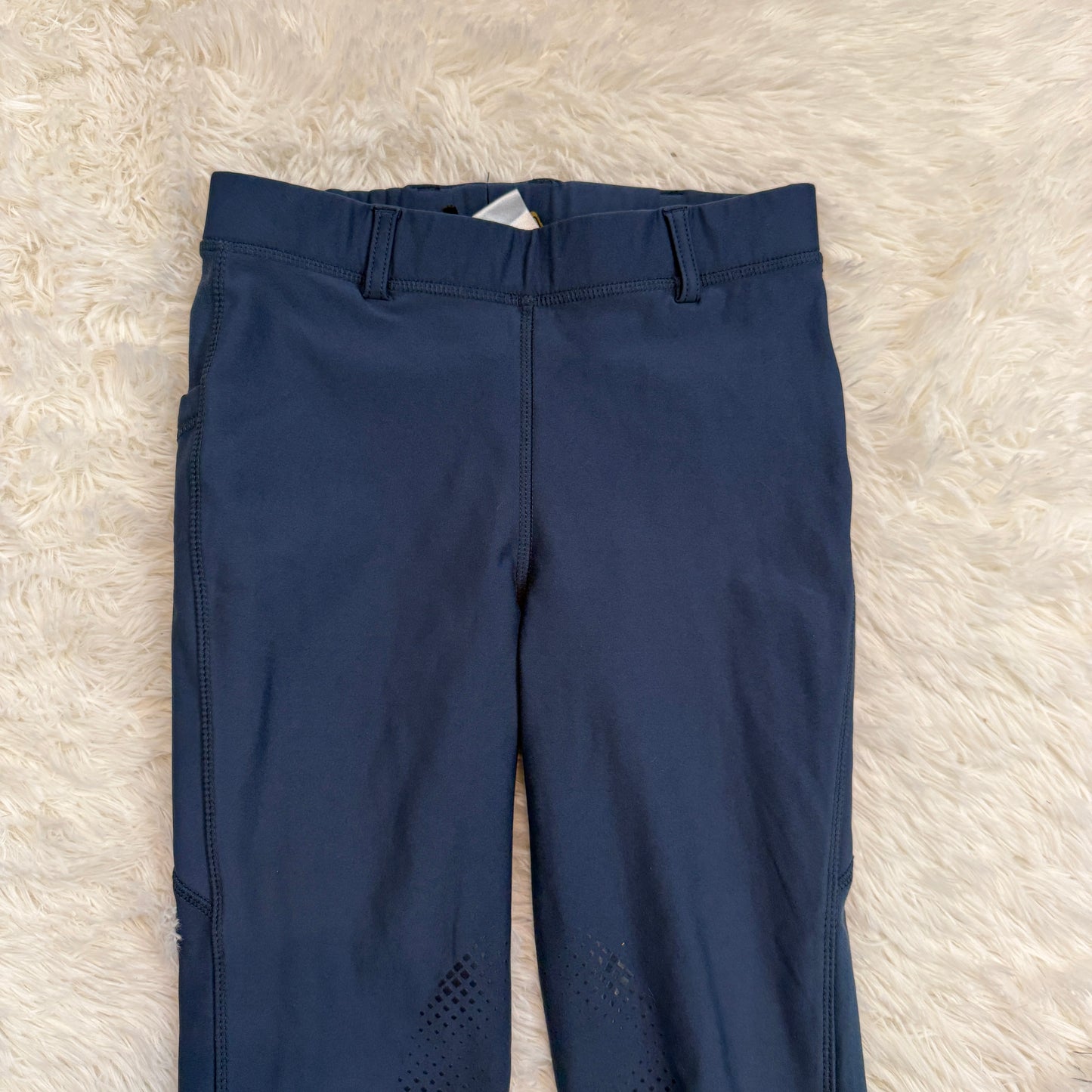 Child’s Large Blue Ovation Winter Knee Patch Horseback Riding Tights