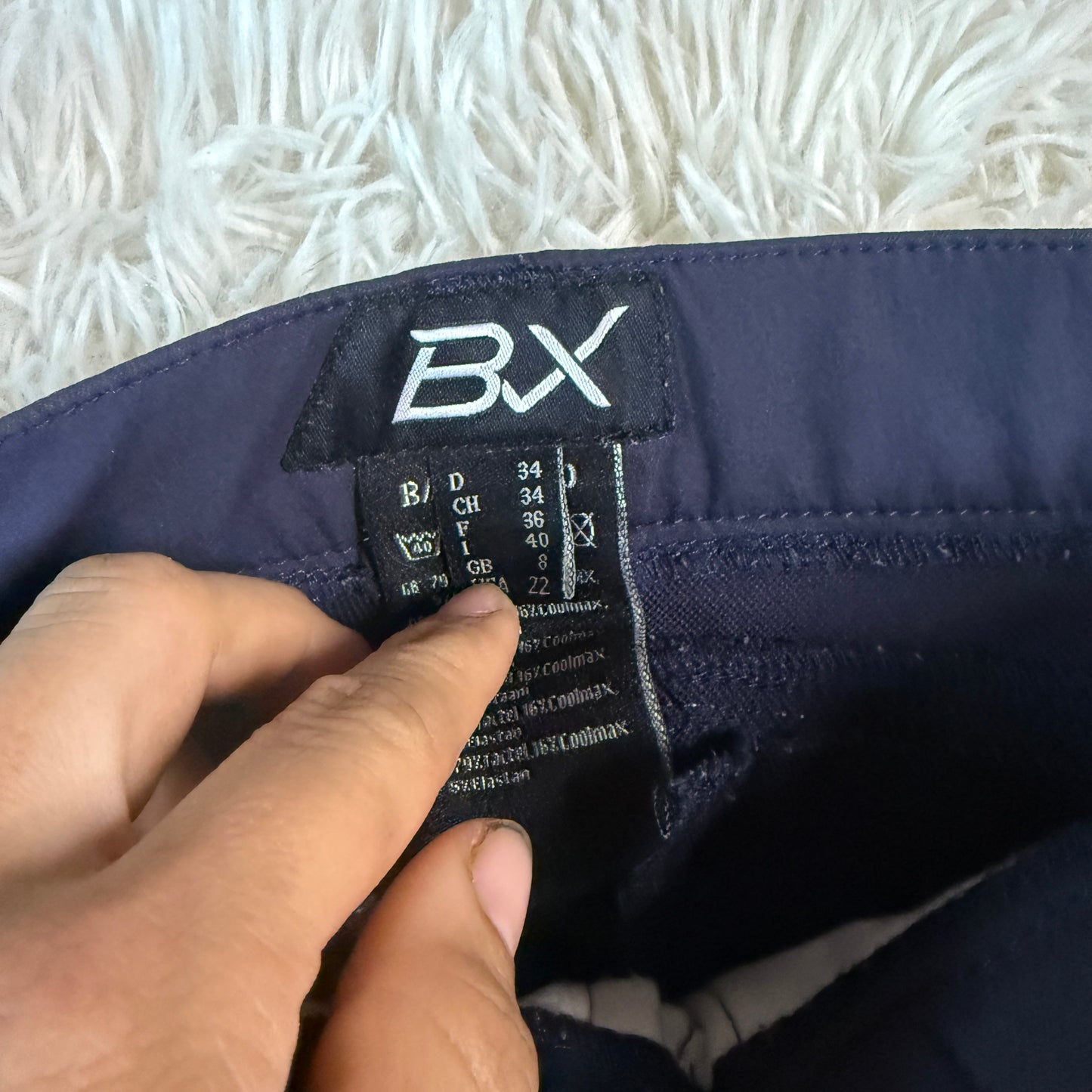 Women’s Size 22R Navy B Vertigo Knee Patch Horseback Riding Breeches