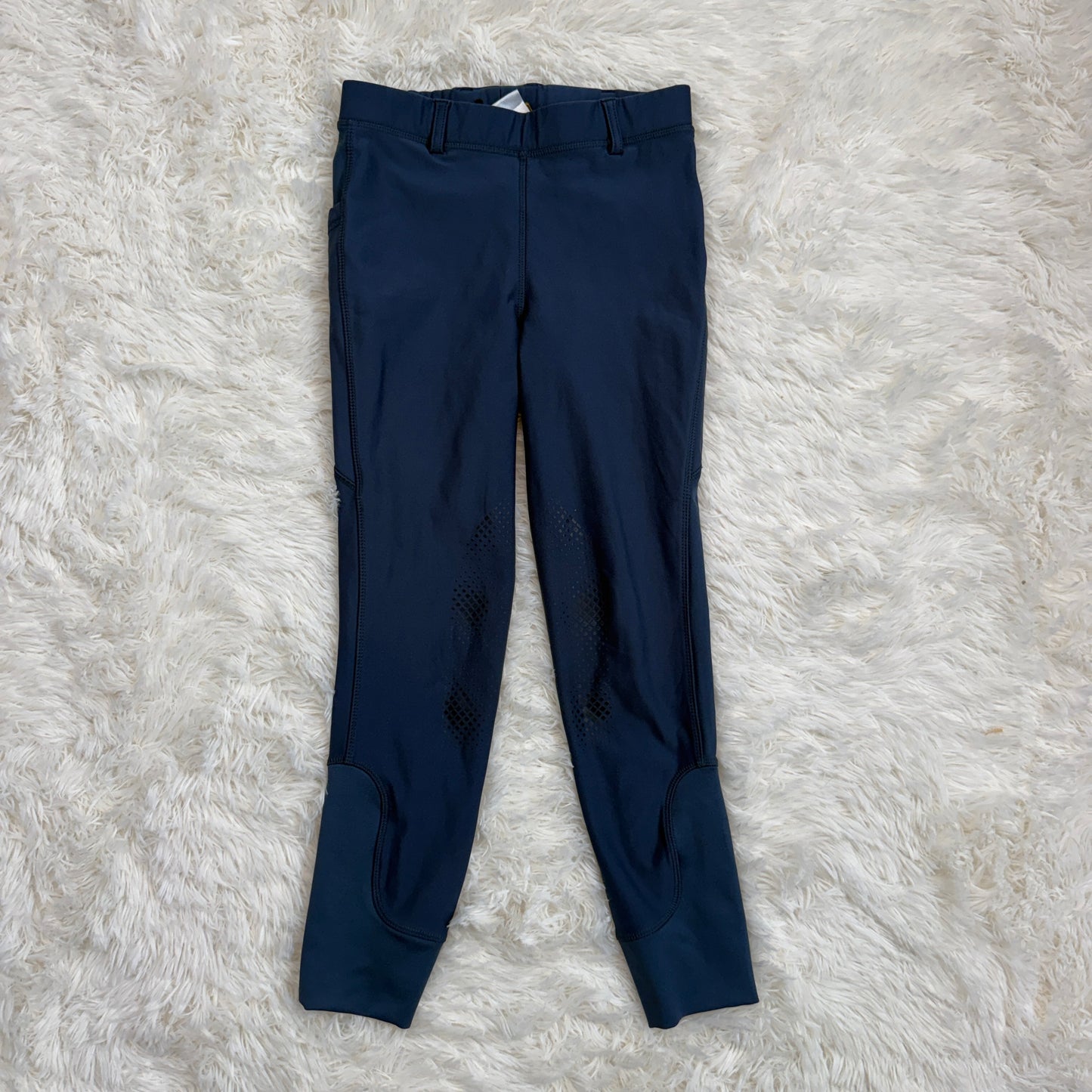 Child’s Large Blue Ovation Winter Knee Patch Horseback Riding Tights