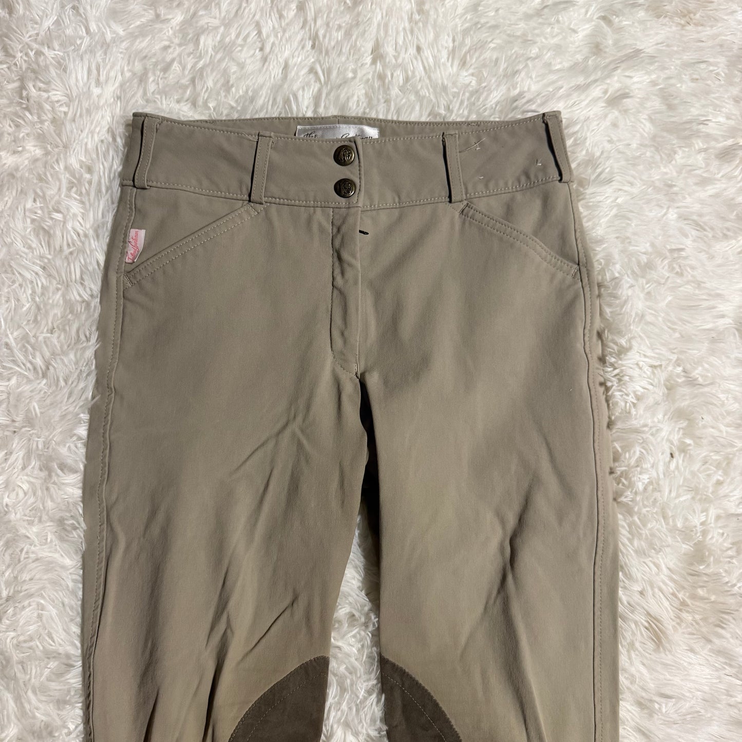 Women’s Size 26R Tan Tailored Sportsman Knee Patch Horseback Riding Breeches