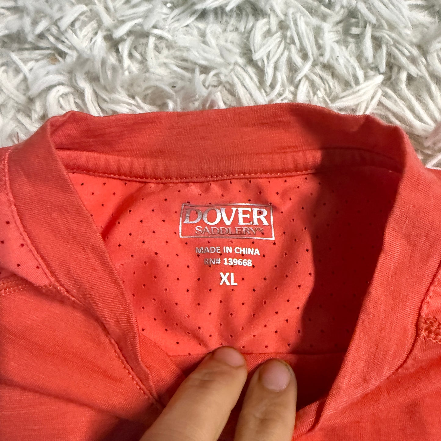 Child’s XL Orange Dover Long Sleeve Horseback Riding Mesh Sunshirt