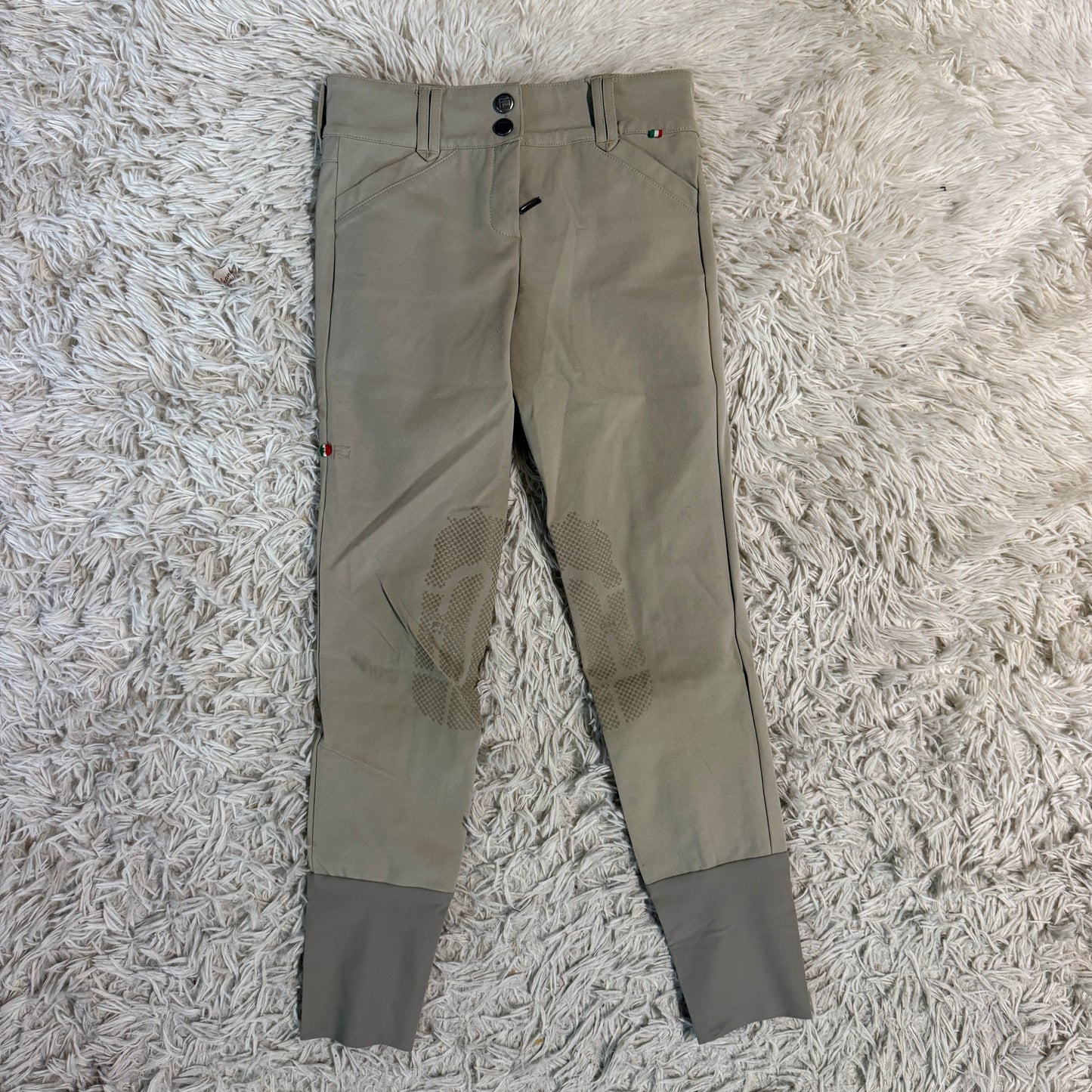 Child’s Size 12R Tan For Horses Knee Patch Horseback Riding Breeches