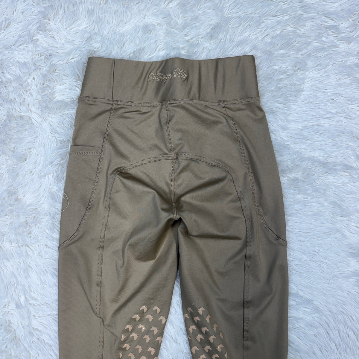 Women’s Small Tan Kathryn Lily Knee Patch Horseback Riding Tights