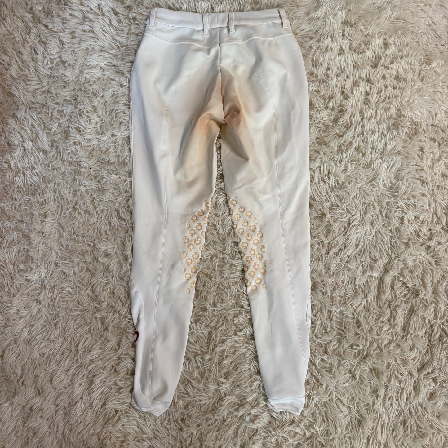Women’s Size IT38 White Cavalleria Toscana Knee Patch Horseback Riding Breeches