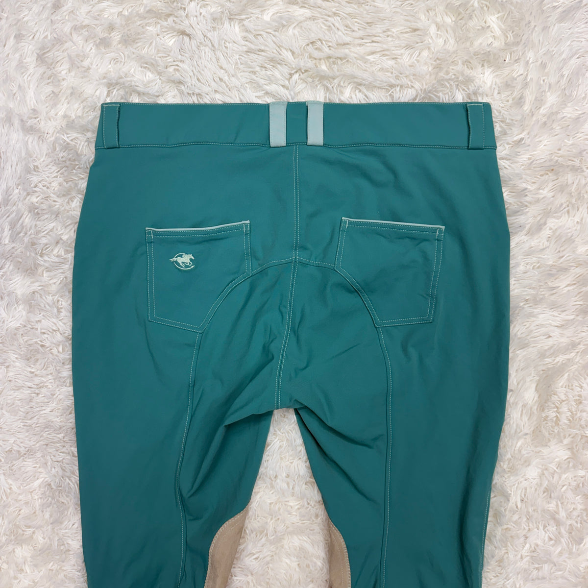Women’s Size 44R Green Smartpak Piper Knee Patch Horseback Riding Breeches