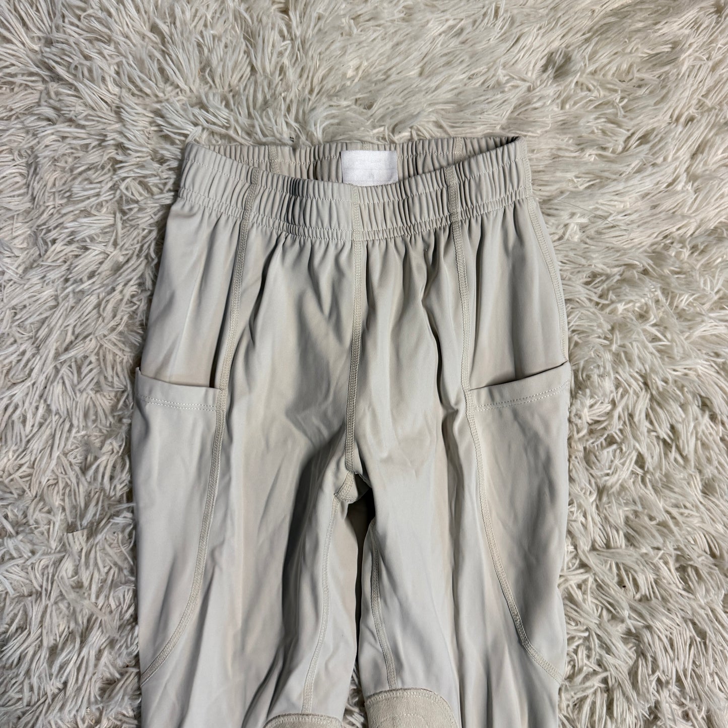 Child’s Medium White/Tan Baleaf Knee Patch Horseback Riding Tights