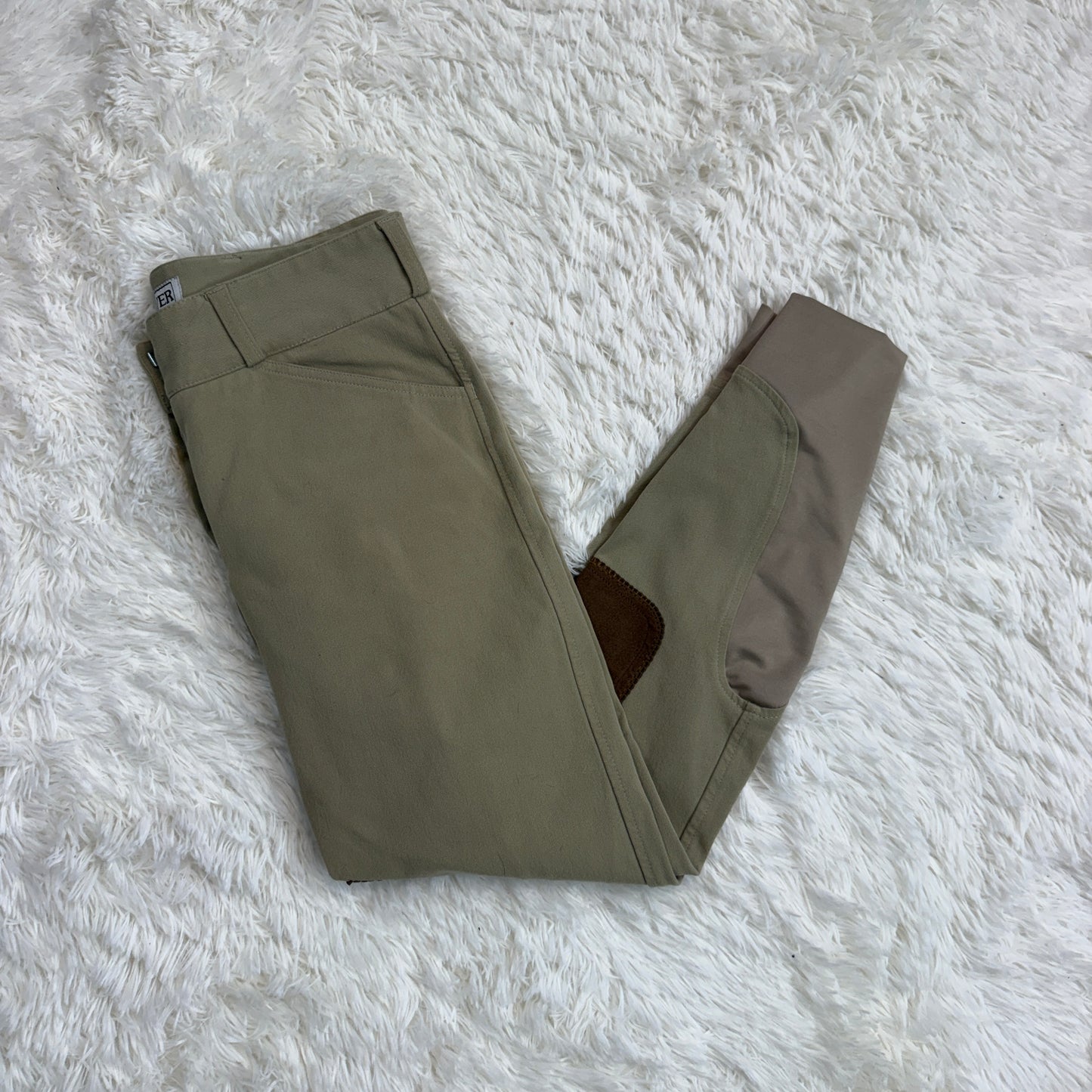 Women’s Size 26R Tan Dover Knee Patch Horseback Riding Breeches