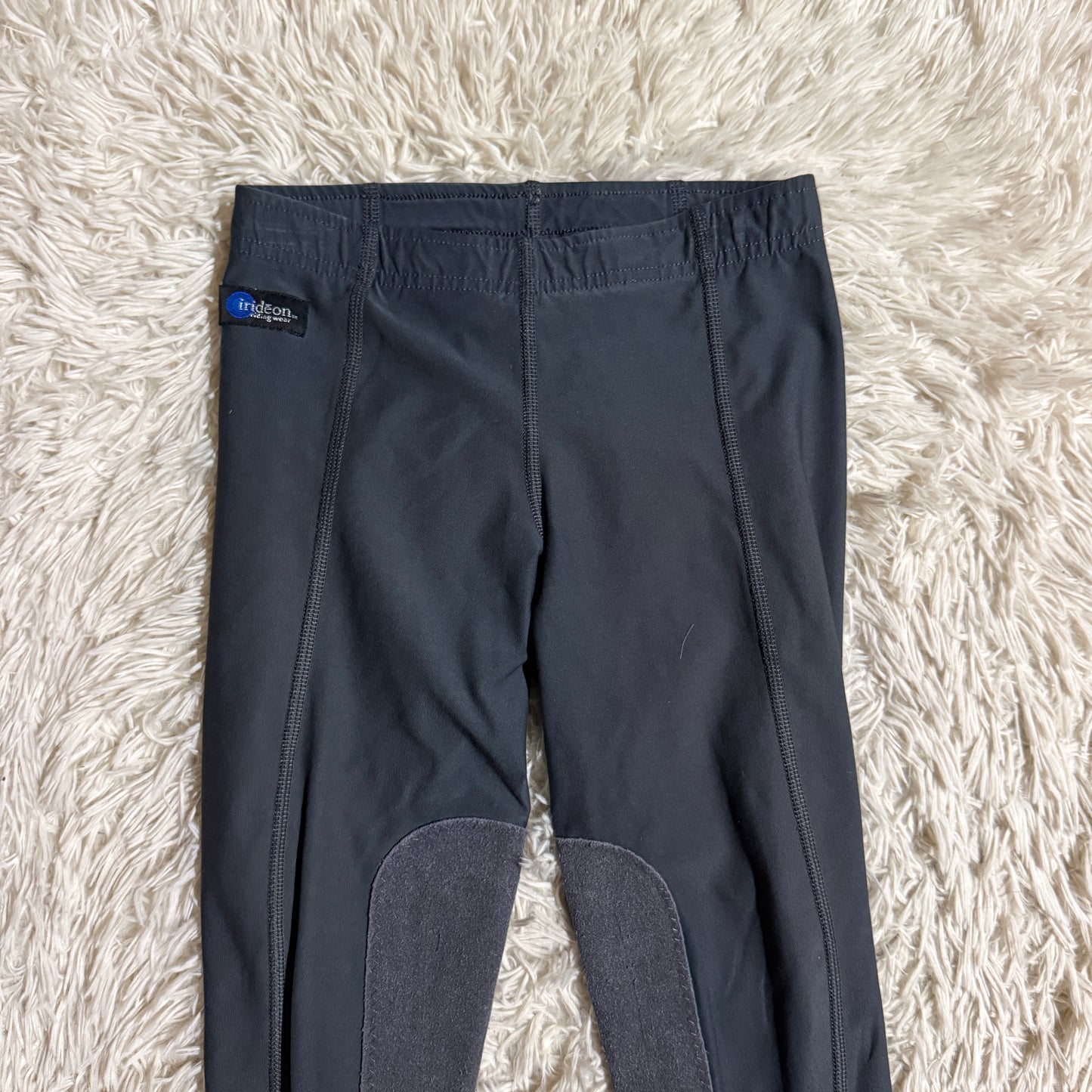 Child’s Medium Grey Irideon Knee Patch Horseback Riding Tights