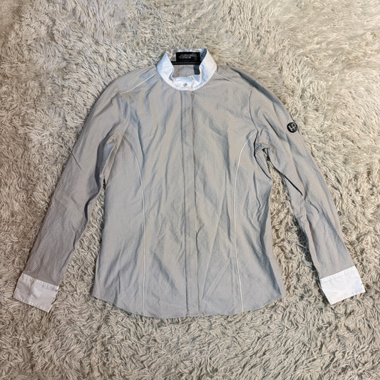 Women’s XXL Grey Horseware Long Sleeve Horseback Riding Show Shirt