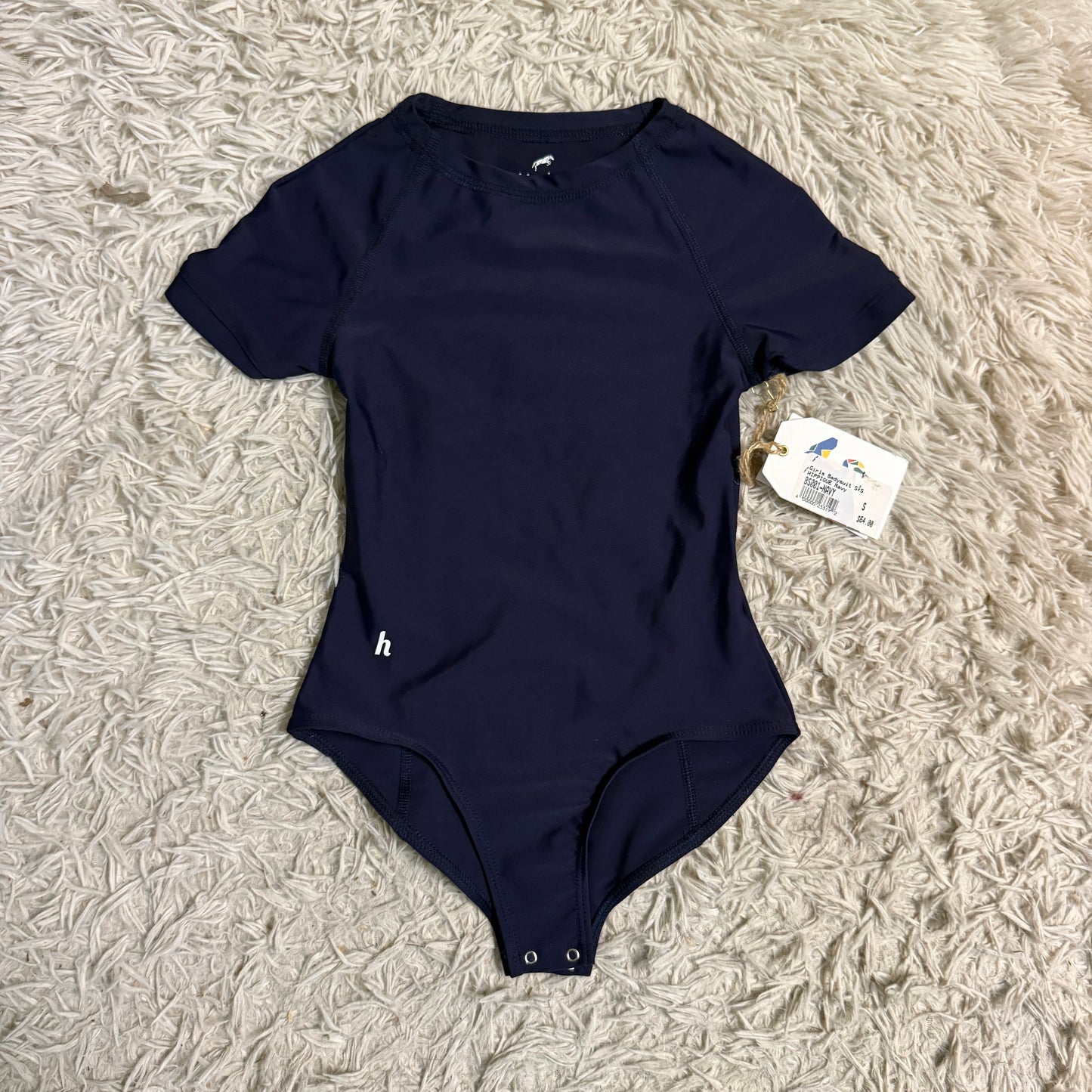 New Child’s Small Navy Sarm Hippique Short Sleeve Horseback Riding Sunshirt
