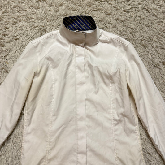 Women’s Small White Essex Classics Long Sleeve Horseback Riding Show Shirt