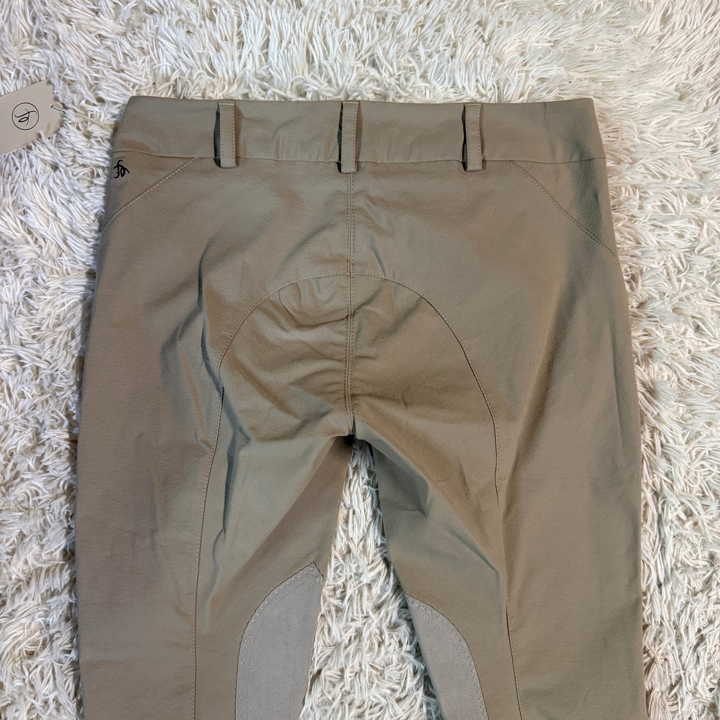 New Women’s Size 34R Tan Free Rein Knee Patch Horseback Riding Breeches
