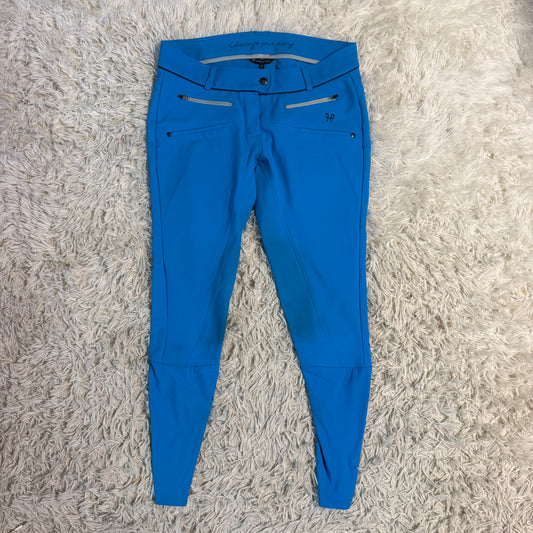 Women’s Large Blue Horse Pilot Knee Patch Horseback Riding Breeches