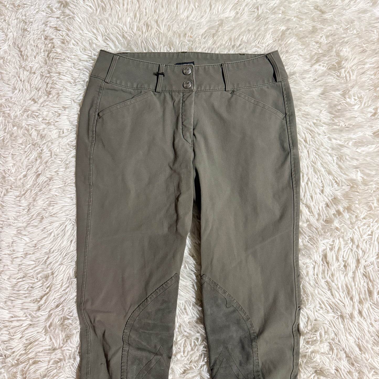 Women’s Size 24L Khaki Pikeur Knee Patch Horseback Riding Breeches