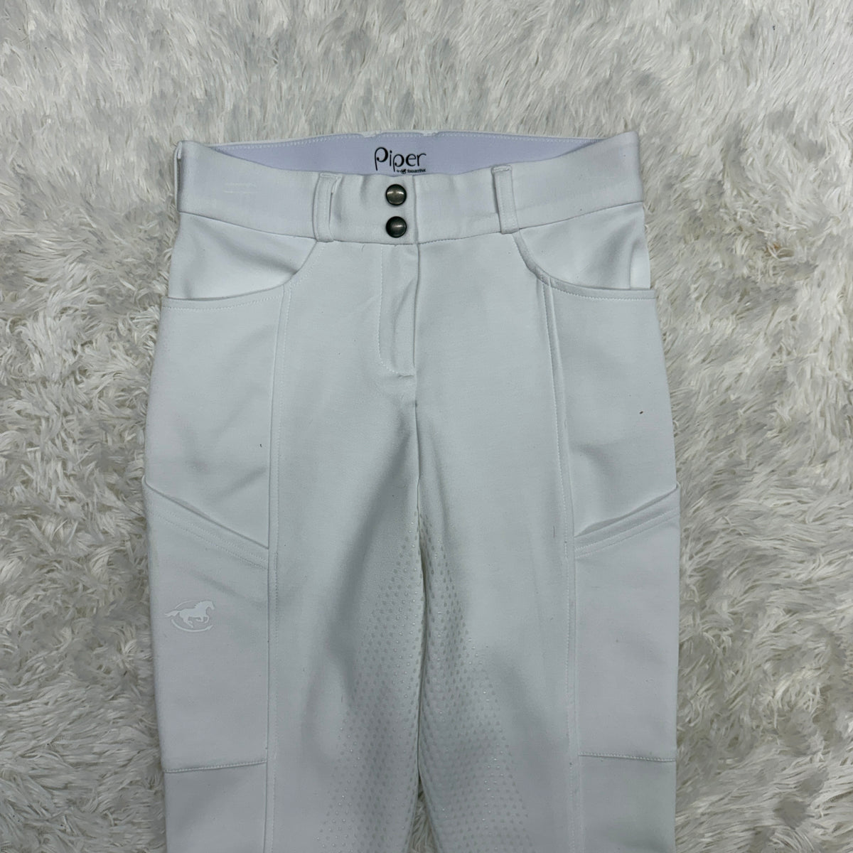 Women’s Size 24R White Smartpak Full Seat Horseback Riding Breeches