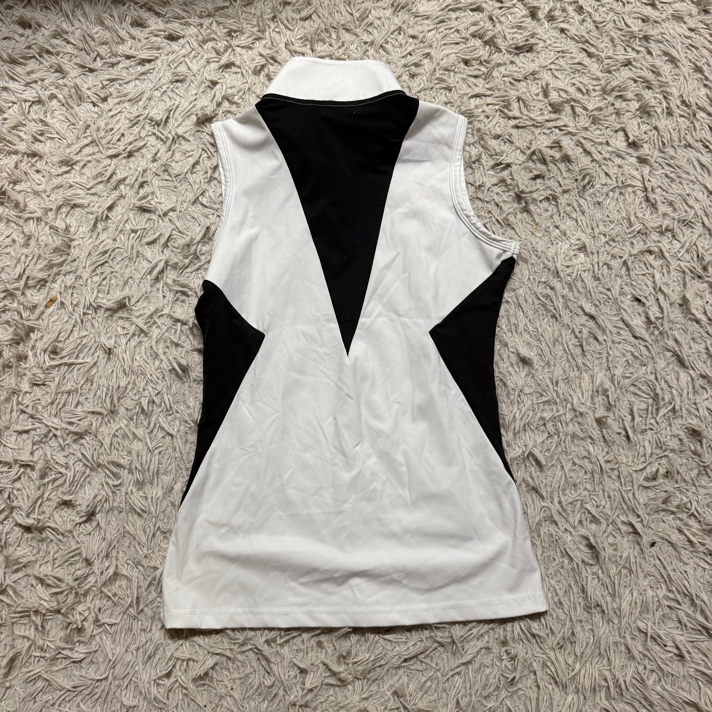 Women’s Small Black/White Clovis Sleeveless Horseback Riding Sunshirt