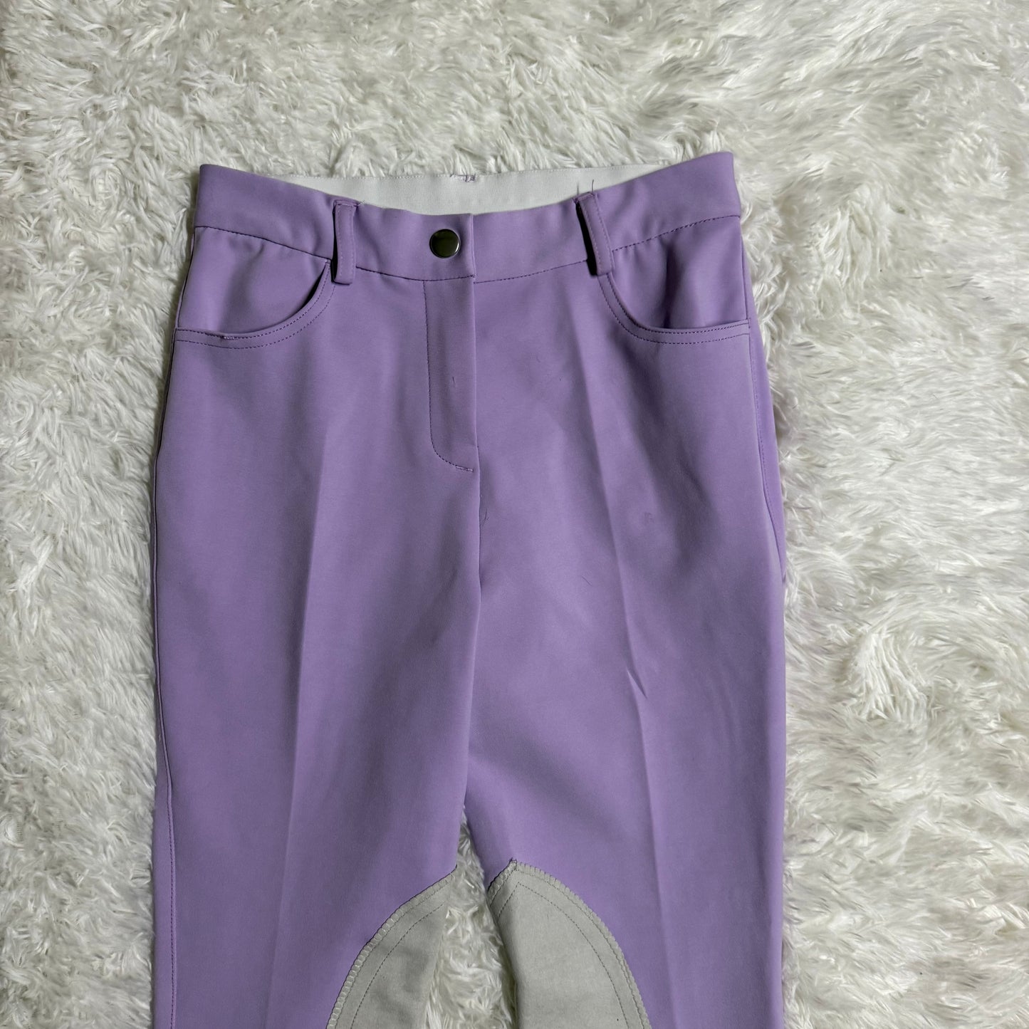 Women’s Size 26R Purple Anne’s Equestrian Apparel Knee Patch Horseback Riding Breeches