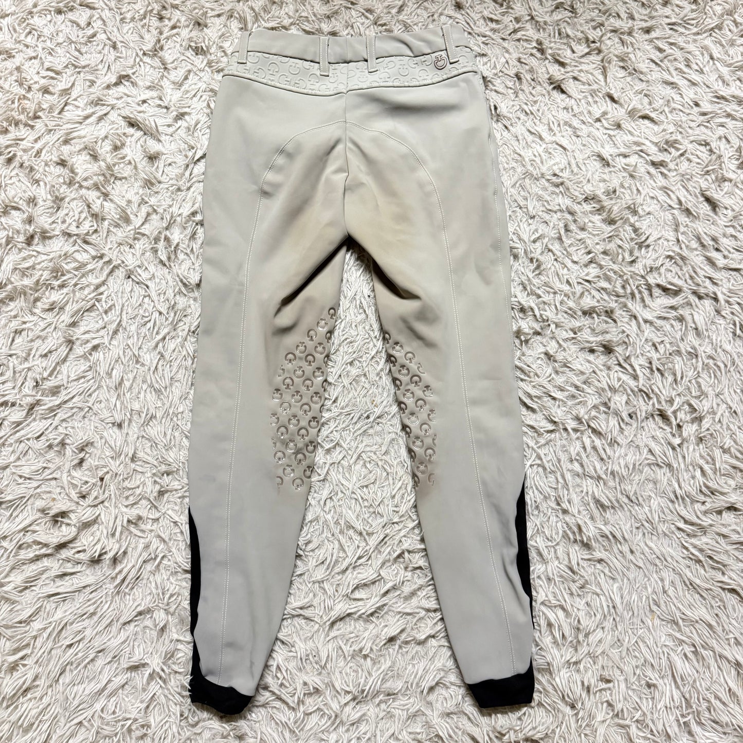 Women’s Size IT36 Tan Cavalleria Toscana Knee Patch Horseback Riding Breeches