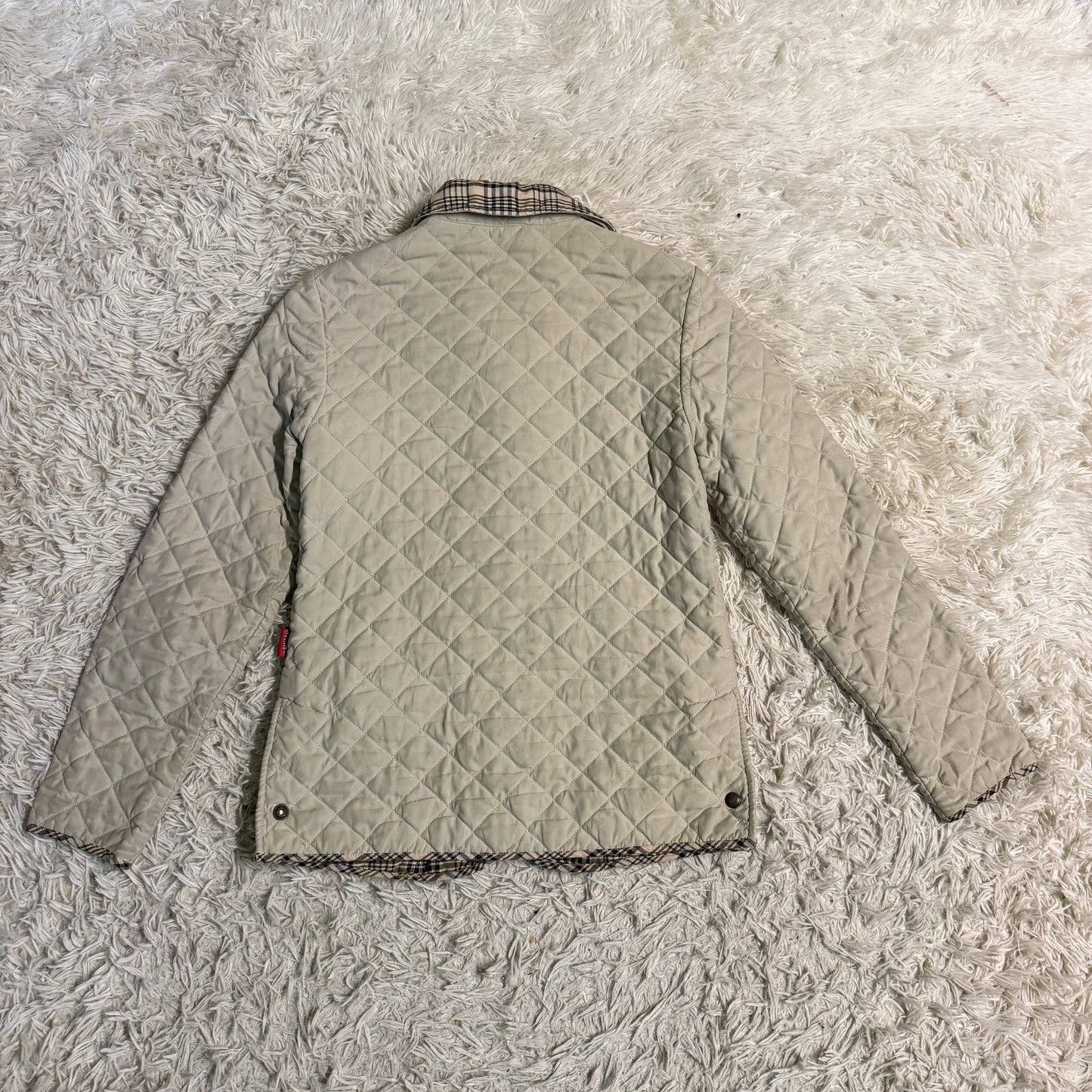 Women’s XS Tan Plaid Baker Horseback Riding Quilted Jacket