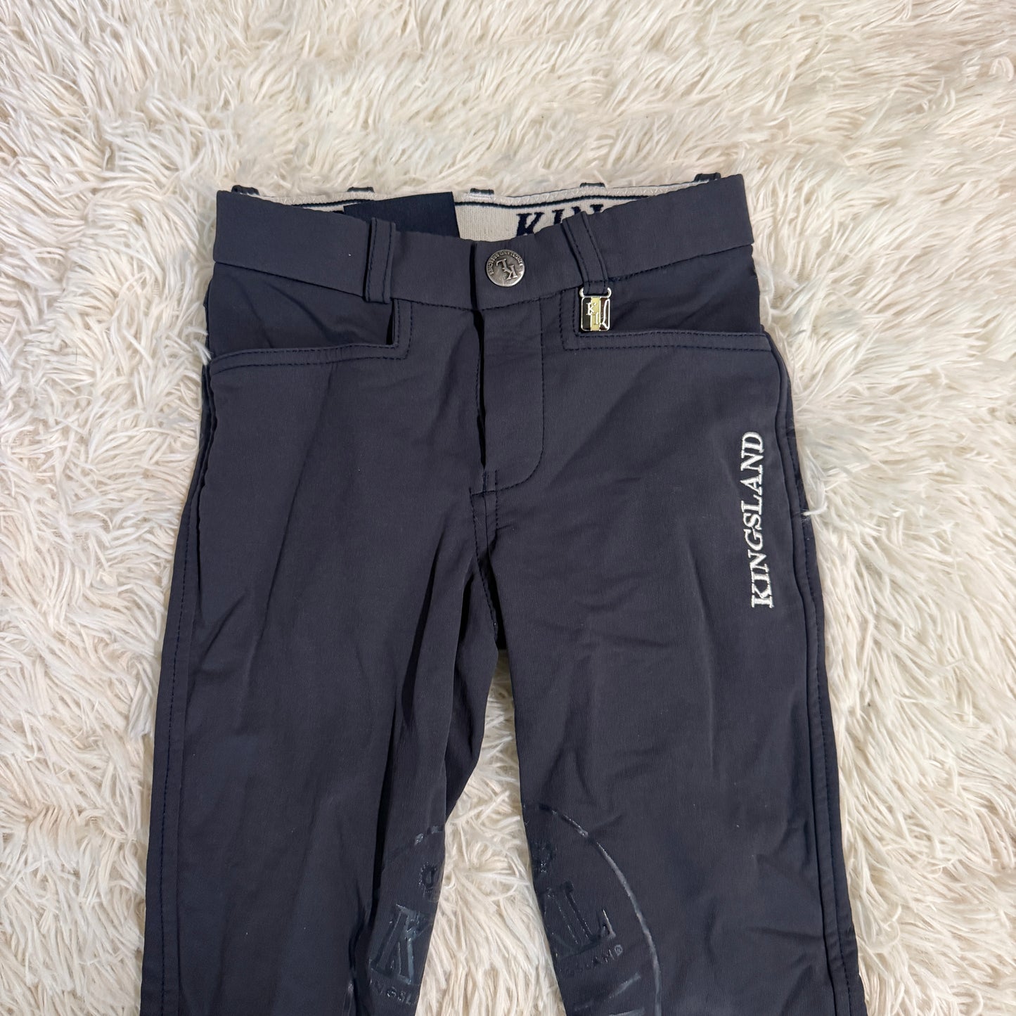 Child’s Size 6R Navy Kingsland Knee Patch Horseback Riding Breeches