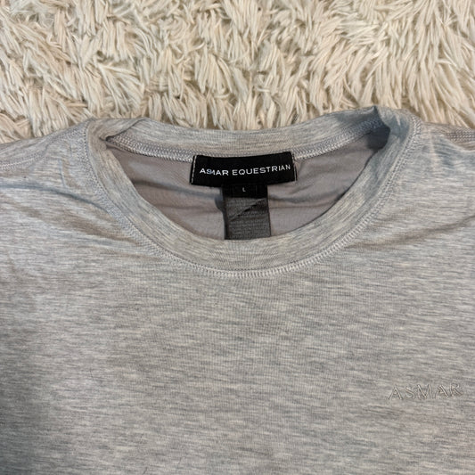 Women’s Large Grey Asmar Equestrian Short Sleeve Horseback Riding T-Shirt