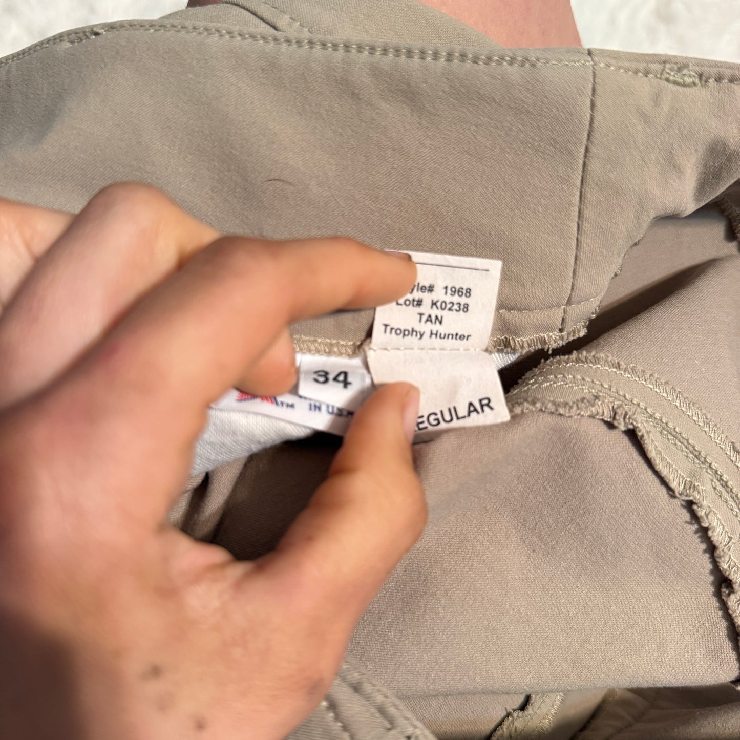 Women’s Size 34R Tan Tailored Sportsman Knee Patch Horseback Riding Breeches