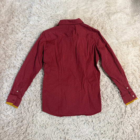 Women’s Large Red Dover Long Sleeve Horseback Riding Button Down Shirt