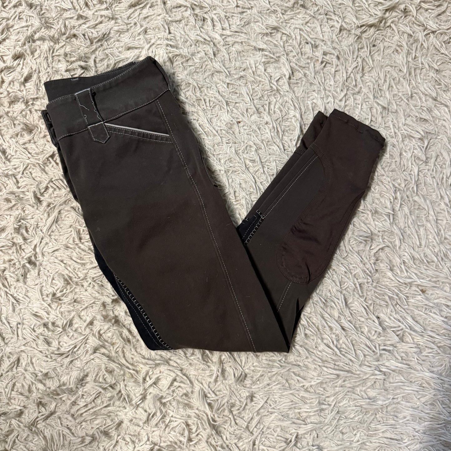 Women’s Size 24R Grey Smartpak Piper Full Seat Horseback Riding Breeches